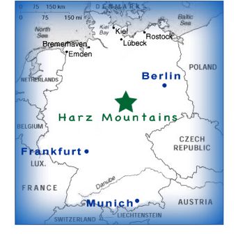 Map Of Harz Mountains Germany Travel to the Harz Mountains   Tips for Travelers.